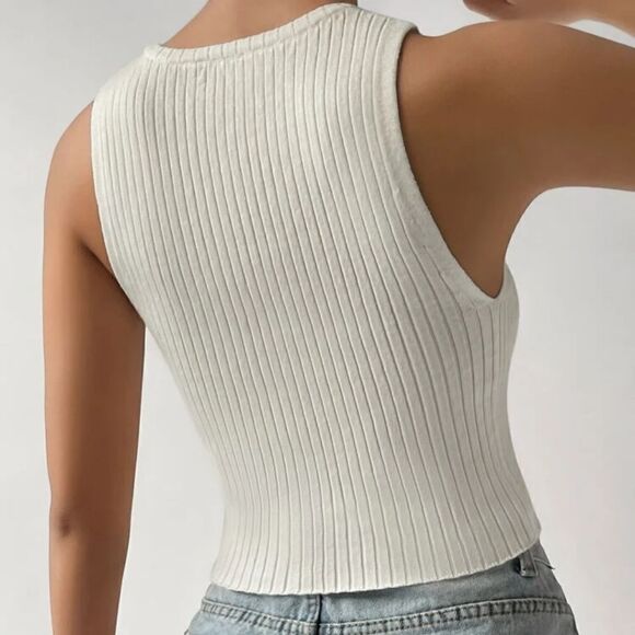 Rib-knit Crop Top NWOT - Picture 2 of 4